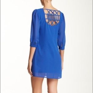 Nordstrom Lattice back blue chiffon never worn